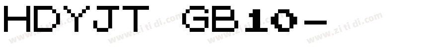 HDYJT GB10字体转换